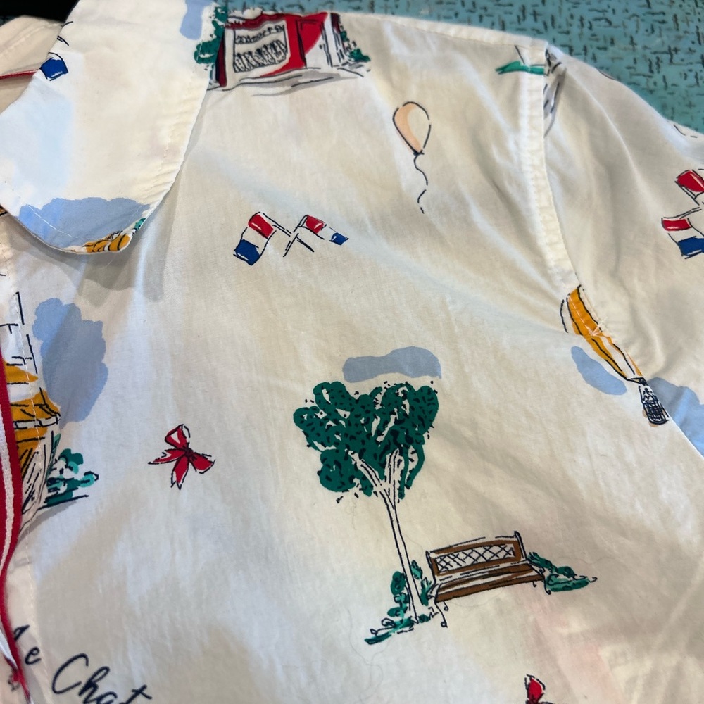 French Printed Button Down - image 6